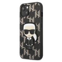 Plastové puzdro Karl Lagerfeld na Apple iPhone 13 Pro KLHCP13LPMNIKBK Monogram Ikonik čierne