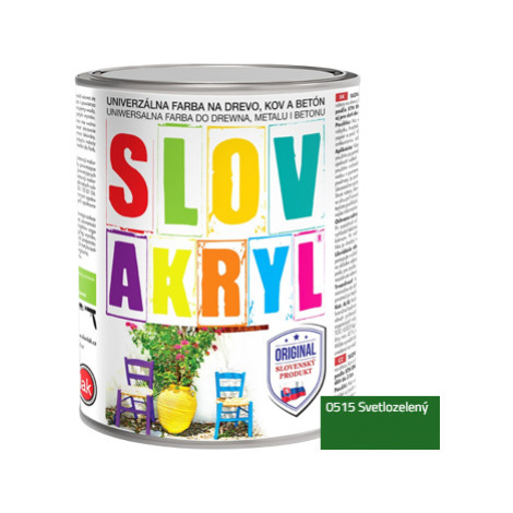 SLOVAKRYL - Univerzálna vodou riediteľná farba 5 kg 0515 - svetlozelená