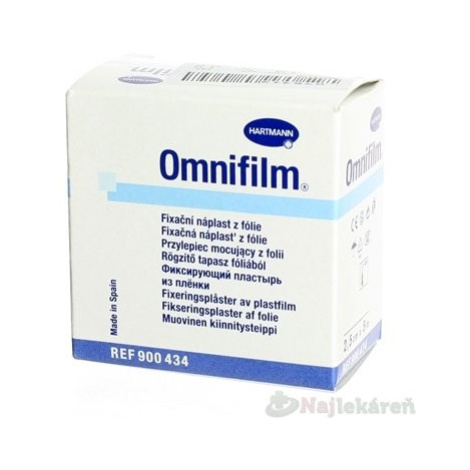 OMNIFILM hypoalergénna náplasť fixačná z transparentnej fólie (2,5cmx5m) 1ks