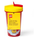 Červený téglik s žltým vekom a slamkou LEGO® Iconic, 500 ml