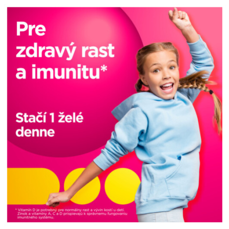 CENTRUM Kids gummies malina a jahoda multivitamín pre deti 60 želé