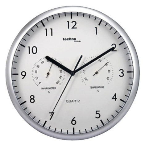 Nástenné hodiny s teplomerom a vlhkomerom Techno Line, 26 cm