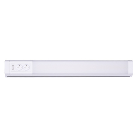 Solight LED kuchynské svietidlo, 2x zásuvka, vypínač, 10W, 4100K, 51cm