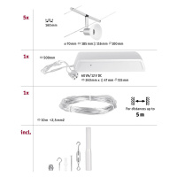 Paulmann Wire Sheela lankový systém 5-pl. 5m chróm