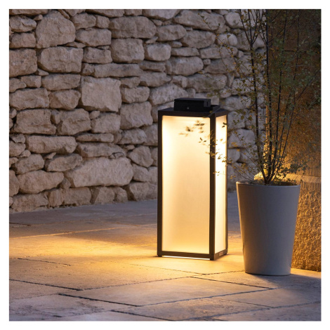 Solárna LED lampa Tradition, antracitová, výška 65 cm LES JARDINS