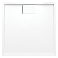 OMNIRES - BROOKLYN akrylátová sprchová vanička štvorec, 90 x 90 cm biela lesk /BP/ BROOKLYN90/KB