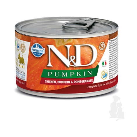 N&D DOG PUMPKIN Adult Chicken & Pomegranate Mini 140g + Množstevná zľava 1+1