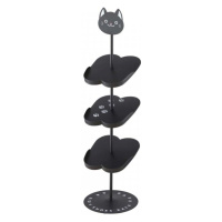 Stojan na detské topánky Yamazaki Cat 7964, na 4 páry, š.18 cm, kov/plast, čierny