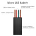 AVACOM MIC-40K kábel USB - Micro USB, 40cm, čierna