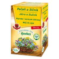 HERBEX Pečeň a žlčník bylinný čaj, 20 x 3 g