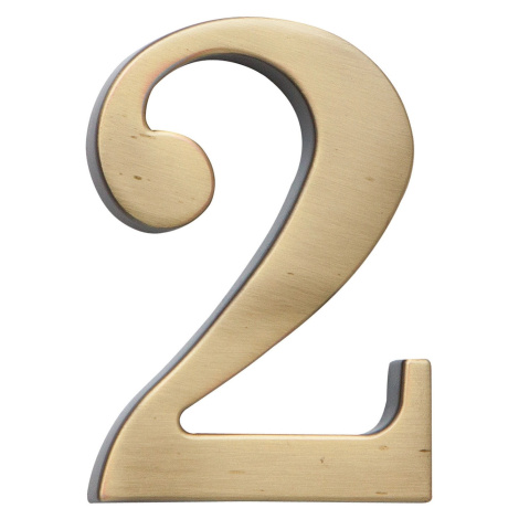 Cobra Číslica 2 - 5 cm, česaný bronz