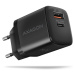 AXAGON ACU-PQ30 nabíjačka do siete 30W USB-A + USB-C čierna