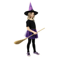 Detský kostým tutu sukne čarodejnice s klobúkom