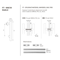 FT - MADLO kód 800 O 30 mm UN ks NEM - nerez matná (F60) O 30 mm 1800 mm