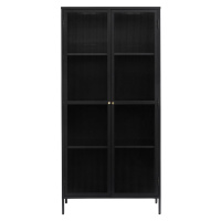 Čierna kovová vitrína 90x190 cm Bronco - Unique Furniture