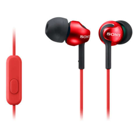 Slúchadlá do uší Sony MDR-EX110AP, červené