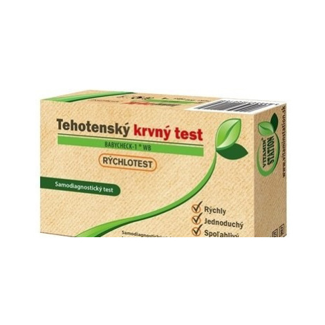 Vitamin Station tehotenský test Babycheck-1 WB rýchlotest samodiagnostický test z krvi 1 ks