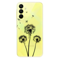 Odolné silikónové puzdro iSaprio - Three Dandelions - black - Samsung Galaxy A15 / A15 5G