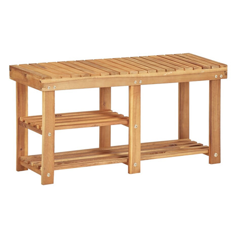 vidaXL Regál na topánky 90x32x46 cm masívne akáciové drevo