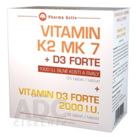 Pharma Activ Vitamín K2 MK 7 + D3 FORTE 1000 I.U.