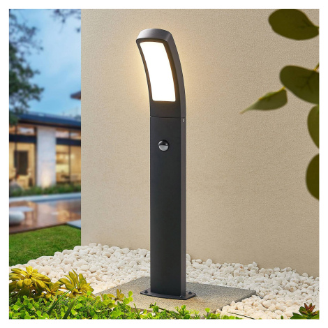 Lindby LED podstavcové svetlo Moshe, 60 cm, antracit, senzor