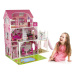 mamido  Drevený domček pre bábiky s LED osvetlením a šmykľavkou