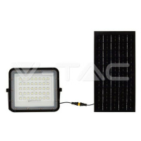 Reflektor LED solárny 10W, 4000K, 800lm, komplet sada s panelom, VT-80W (V-TAC)