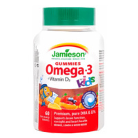 JAMIESON Omega-3 kids gummies s vitamínom D3 60 želatínových pastiliek