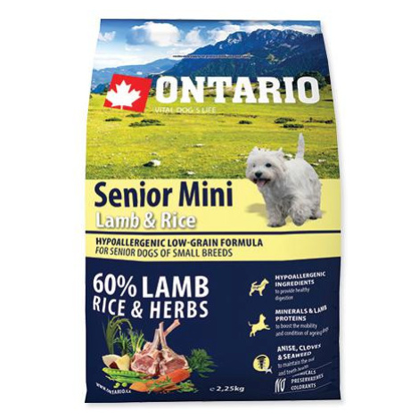 Ontario Dog Senior Mini Lamb - 2,25kg