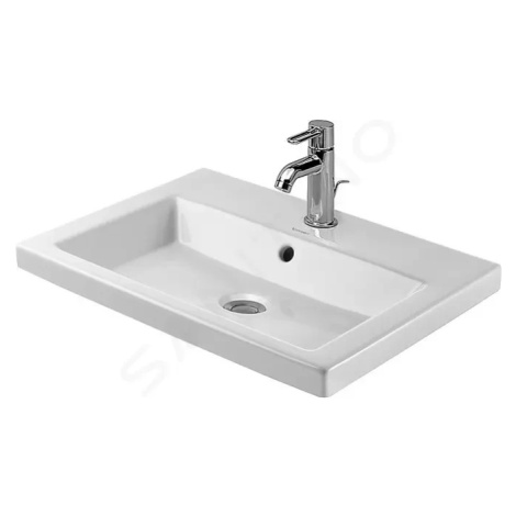 DURAVIT - 2nd floor Umývadlo, 600x430 mm, s prepadom, 1 otvor na batériu, biela 0347600000