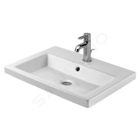 DURAVIT - 2nd floor Umývadlo, 600x430 mm, s prepadom, 1 otvor na batériu, biela 0347600000