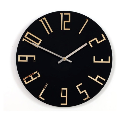 Moderné nástenné hodiny Slim Matná Čierna