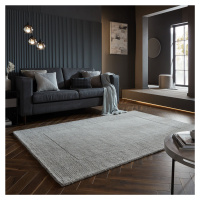 Kusový ručně tkaný koberec Tuscany Textured Wool Border Grey Marl - 160x230 cm Flair Rugs koberc