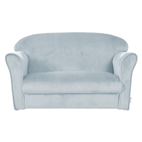 Svetlomodrá zamatová detská pohovka 78 cm Lil Sofa – Roba