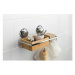 Compactor Bambusová polička s držiakom na mydlo Bestlock SPA Bamboo, 27,3 x 15 x 13,5 cm