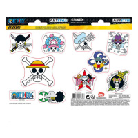 Abysse Corp One Piece Straw Hat Skulls Nálepky 2-Pack (16 x 11cm)