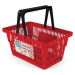 MINI OBCHOD - nákupný košík s doplnkami a učením ako nakupovať - červený