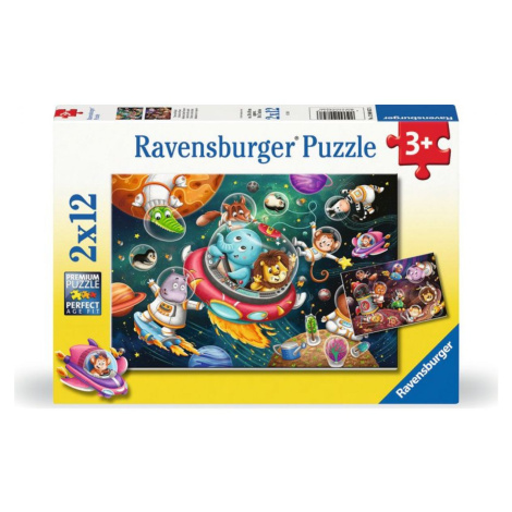 Ravensburger Zvieratká vo vesmíre 2 x 12 dielikov