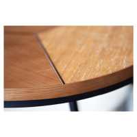 LuxD Dizajnový odkladací stolík Faxon 45 cm imitácia dub