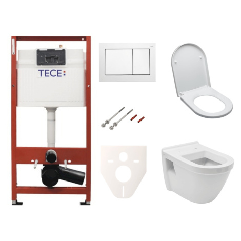 Cenovo zvýhodnený závesný WC set TECE do ľahkých stien / predstenová montáž + WC Vitra Integra v