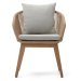 Jedálenská stolička z masívu akácie v béžovo-prírodnej farbe v súprave 2 ks Portalo – Kave Home
