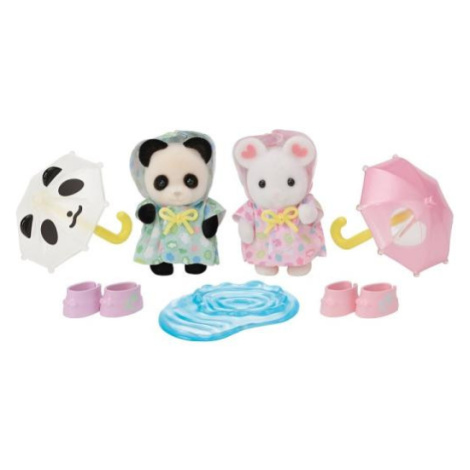 Sylvanian Families Prechádzka v daždi Baby Duo