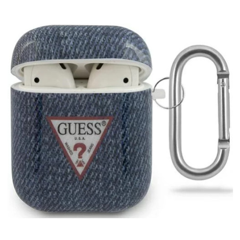 Púzdro Guess AirPods Cover Dark Blue Jeans Collection (GUACA2TPUJULDB)