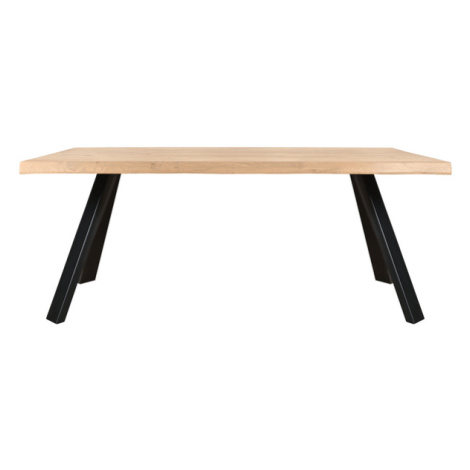 Sconto Jedálenský stôl AMAYA LN dub/kov, šírka 160 cm, prírodná hrana Houseland