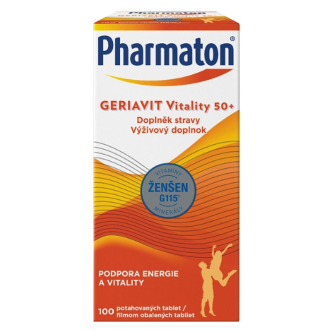 PHARMATON GERIAVIT Vitality 50+ 100 filmom obalených tabliet