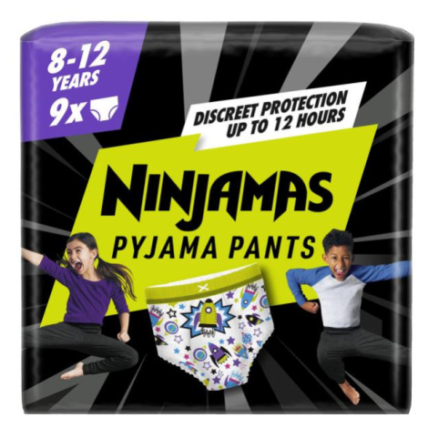 PAMPERS Nohavičky plienkové Ninjamas Pyjama Pants Kosmické lode, 9 ks, 8 rokov, 27kg-43kg