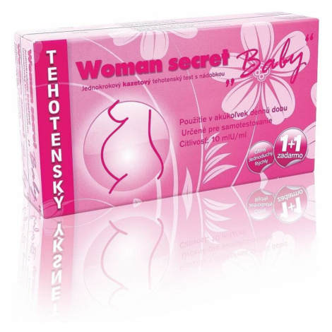 IMPERIAL VITAMINS Woman secret &#8222;Baby&#8220; Jednokrokový kazetový tehotenský test s nádobk