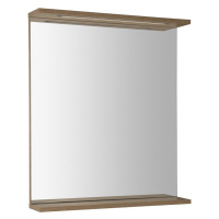 AQUALINE - KORIN STRIP zrkadlo s LED osvetlením 60x70x12cm, dub platin KO990S