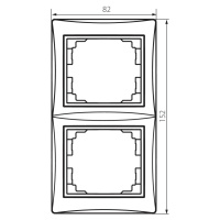 DOMO Dvojnásobný vertikálny rámik Strieborná