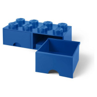 LEGO® Úložný box 8 so šuplíkmi 25 x 50 x 18 cm modrý